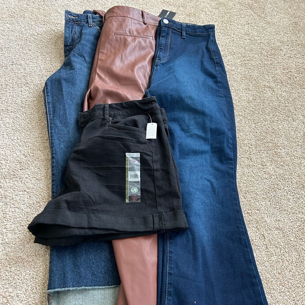 New- size 14 pants and 1 pair of shorts